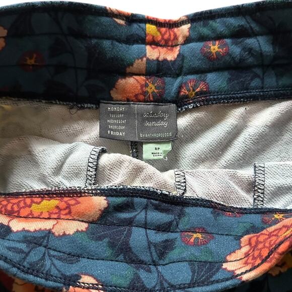 Anthropologie Saturday Sunday Camilla Knit Joggers Size Small Patchwork Floral - Picture 3 of 5